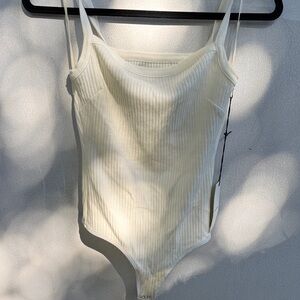 Citizens Of Humanity Ribbed White Bodysuit